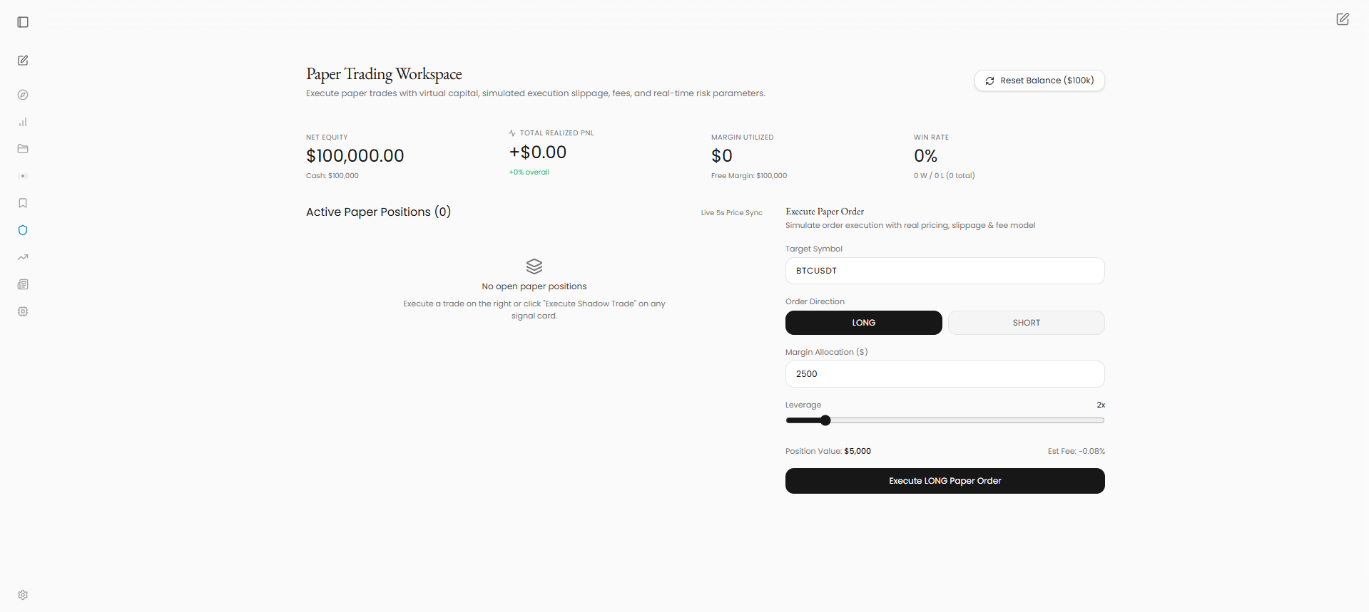 SignalView AI Paper Trading Workspace